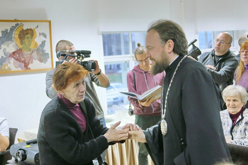 Татьяна Ромашкевич и епископ Юрьевский Арсений