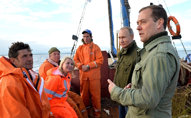 Ильмень Путин Медведев рыбаки